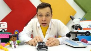 Игры с машинками - Молния Маквин меняет масло! – Тачки у Доктора Ой.