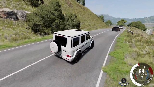 Mercedes Benz G65 AMG and Mercedes Benz C63 AMG drive through Italy | BeamNg смотреть онлайн