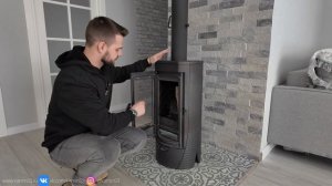 НАШИ РАБОТЫ: ПЕЧЬ PLAMEN TARA В КАРКАСНОМ ДОМЕ. КОМПАКТНАЯ, СТИЛЬНАЯ, ЧУГУННАЯ