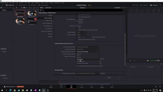 다빈치리졸브17 GPU Memory Full 질문건