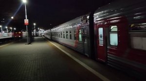 Отправление Электровоза  ЭП2К - 376 с пассажирским поездом Москва - Абакан