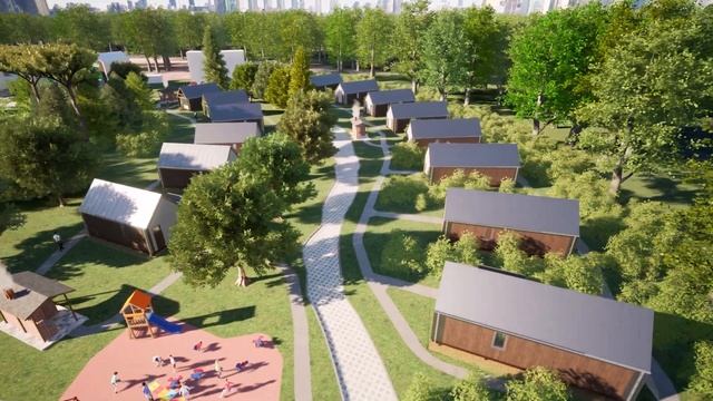 Турбаза - жилые дома на 2 комнаты Lumion 12 смотреть онлайн