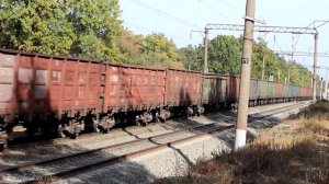 ГРУЗОВЫЕ ПОЕЗДА на перегоне ТРЕСВЯТСКАЯ - СОМОВО, ЮВЖД. Часть 2.