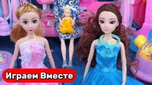 Играем в КУКЛЫ ! Строим и играем в Кукольный ДОМИК ! Видео для детей !