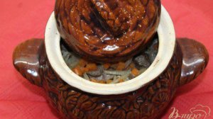 Гречка запеченная с свиной печенью в горшочке