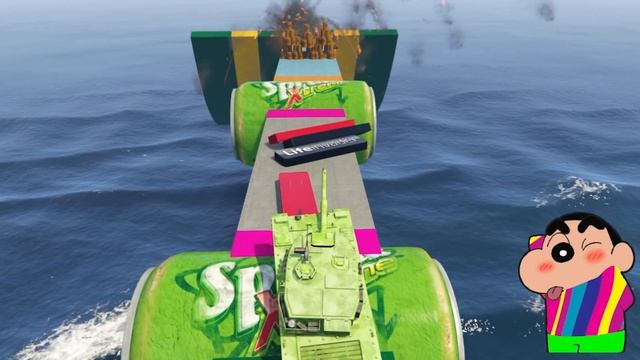 Dangerous TANK Ramp Challenge in GTA 5  SHICHAN vs DUDE