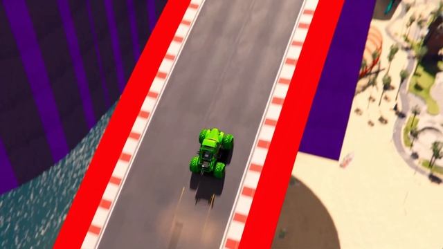 Big & Small McQueen vs Chick Hicks vs Tow Mater vs King Dinoco vs Duch Hudson - BeamNG.Drive смотреть онлайн