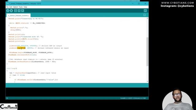 Internet of Things iot  A Practical Way  part-1 Nodemcu  IR Sensor  Firebase Section-5C
