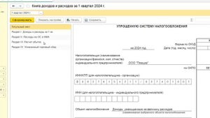КУДиР на УСН с 2024 года в 1С Бухгалтерия 8