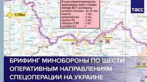 Брифинг Минобороны по шести оперативным направлениям спецоперации на Украине