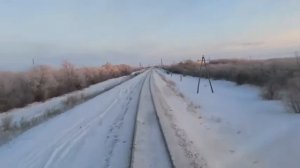 Весь участок Илецк  Оренбург в кабине машиниста тепловоза