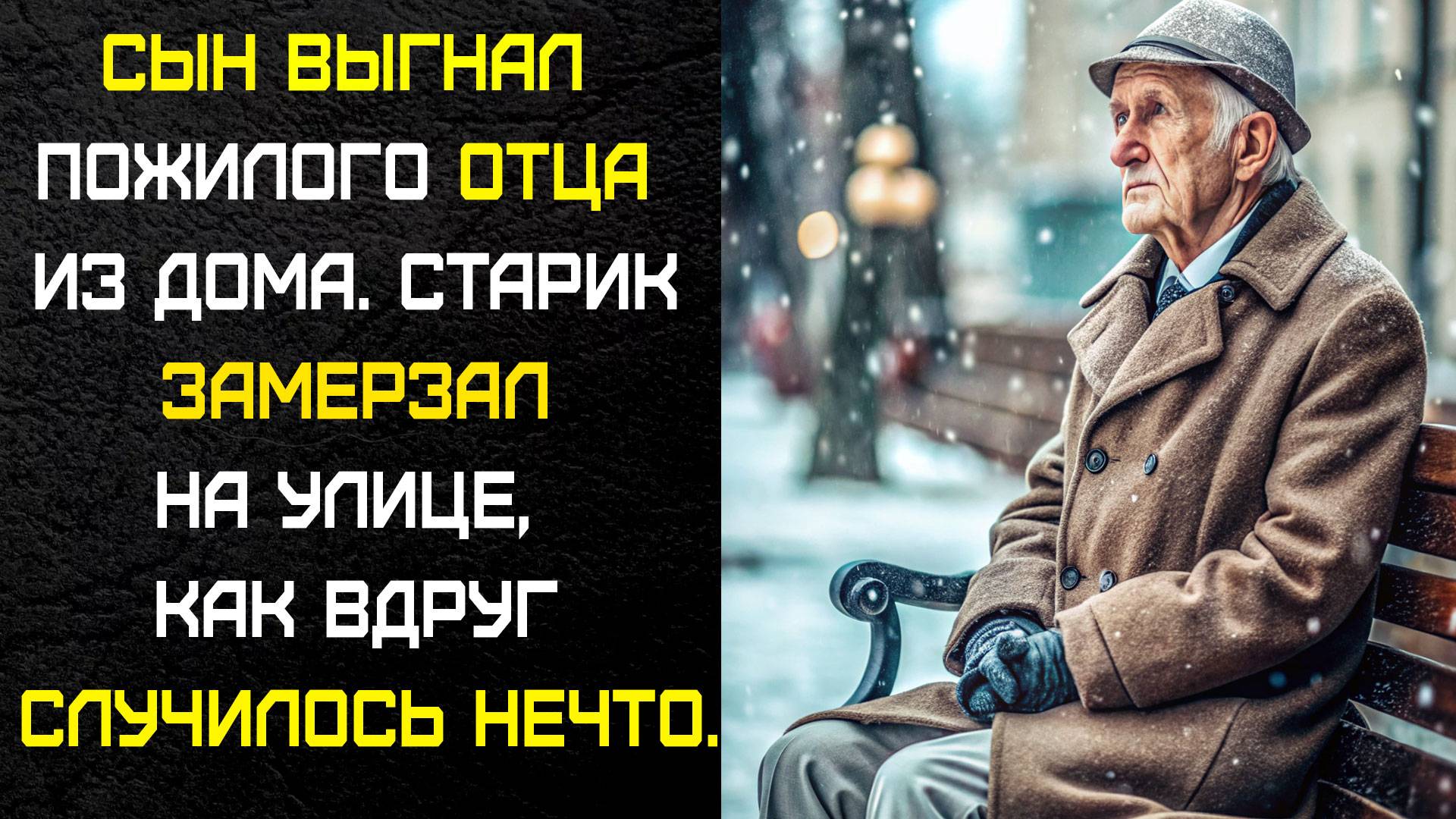 Сын ВЫГНАЛ пожилого ОТЦА из дома из за жены Старик замерзал на улице, как вдруг встретил ЕЁ… смотреть онлайн