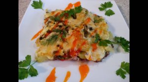 Запеканка из кабачков с фаршем!