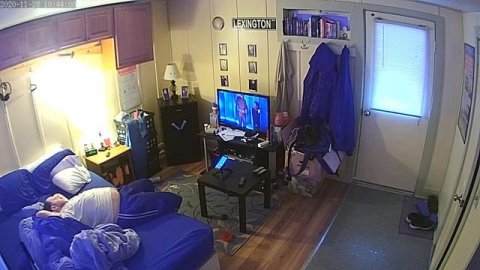 Hacked security camera footage