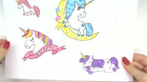 DIY Наклейки своими руками Тема Единороги. Тематические стикеры для Ежедневника
