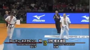 Roman Nesterenko vs Norichika Tsukamoto.10 чемпионат мира по шинкиокушинкай карате. Япония. Токио. 2