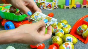 Видео про машинки и яйца Angry Birds. Surprise Eggs.
