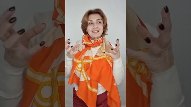 [платочная библиотека] Читаю палантин из камвольной шерсти в двух расцветках + изогнутая пряжка ⤵️