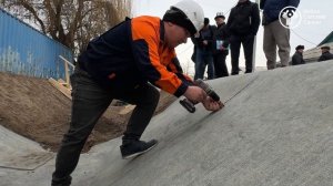 Concrete Canvas® в Кыргызстане. Облицовка канала бетонным полотном