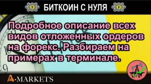 Подробное описание всех видов отложенных ордеров на форекс. Разбираем на примерах в терминале.