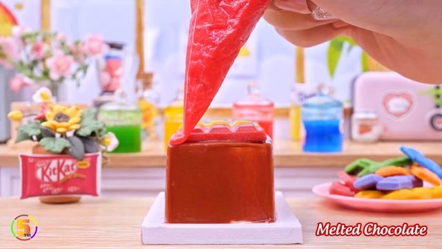 Amazing KitKat Cake | Delicious Miniature Rainbow KitKat Chocolate Cake Decorating Recipes