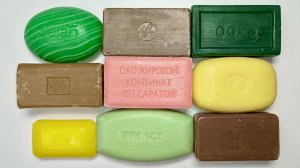 Резка подборки с дегтярным мылом.  Cutting soap