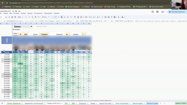 Озон 2.0. Видео-инструкция Заказы по дням