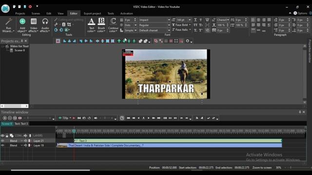 How to outline text in Vsdc Video editor Urdu/Hindi