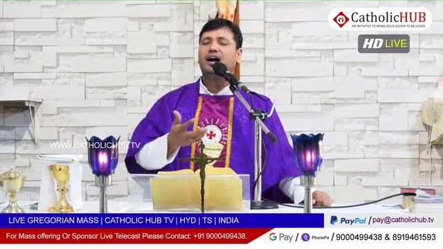 GREGORIAN MASS | TELUGU | REV.FR.DHARMARAJU | CATHOLIC HUB TV | 30-11-2020 | DAY - 29 смотреть онлайн