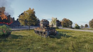 Sherman IDF прикольный таран с добиванием в конце