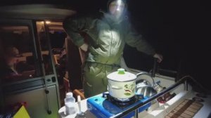 Ночная жизнь на катере. Первые заморозки.