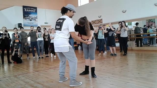 Демо  под счет Вращения и Алсу  танец Zouk Вакко и Маша 19-20 марта | BreStarDance 2016 смотреть онлайн