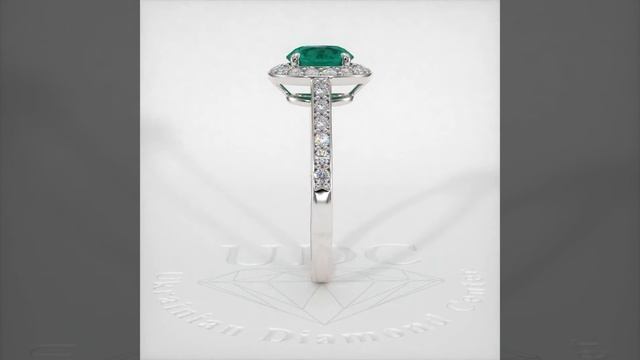 Кольцо с изумрудом и бриллиантами БЗ Ф36494