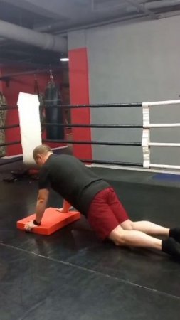 Работа с глубокими мышцами, отжимания на балансировочной подушке...