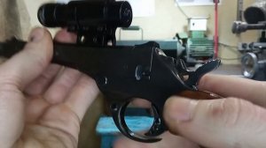 Однозарядный модифицированный пистолет с глушителем под патрон Флобера 4 мм.