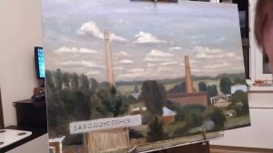 "Заводоуспенский". Процесс написания картины в 1 минуте.