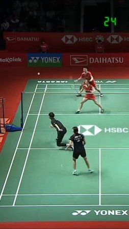 The best rally! Zheng/Huang vs Kim/Jeong | Indonesia Masters 2024 XD SF #shorts #badminton #bwf