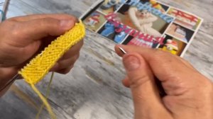 Узоры спицами. Простой узор с вытянутыми петлями. Knitting patterns. Pattern with extended loops.