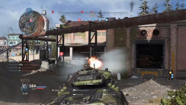 Call Of Duty Modern Warfare Beta using an APC Tank Ground War Match