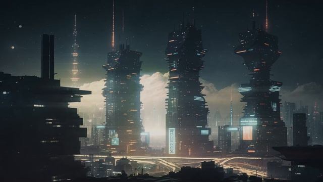 TOKYO 2077  Cyberpunk City Ambient Music  ASMR Sci Fi