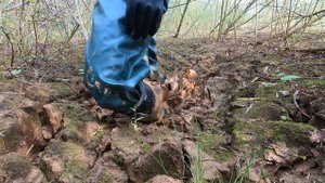 Nora and riding rubber boots in mud 1