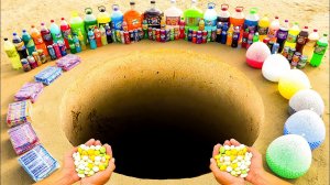 ЭКСПЕРИМЕНТ: Шарики Orbeez, Big Pepsi, Fanta, Monster, Mtn Dew, Coca Cola против Mentos Underground