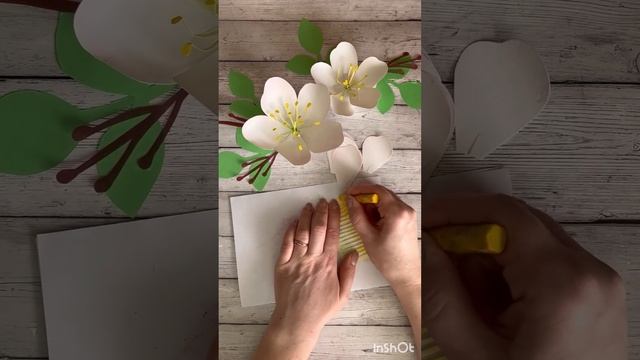 Яблоневый цвет  своими руками #яблоневыйцвет #цветыизбумаги #diy #весенниеподелки