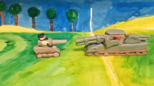 АНИМАЦИЯ ПРО ТАНКИ ИЗ ПЛАСТИЛИНА #8 ЛАЗЕР?