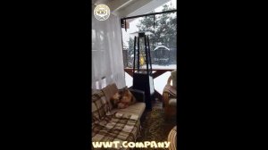 Уличный газовый обогреватель WWT 13I TOTAL Black mini 1.8m . Для летних веранд и террас. Пирамида.