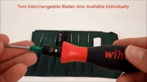 Wiha TorqueVario P/N 28597 8 Piece Torque Control  Set With Torx Blades