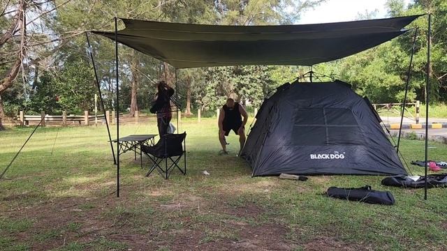 Blackdog Hexagon Tarp  Blackdog Auto Tent 3-4 people