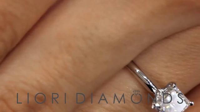 ER-0809 - 1.01 Carat GIA Certified Princess Cut Diamond Solitaire Engagement Ring Platinum смотреть онлайн