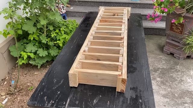 Producing real productive cement bricks for 1 time - Easy to make wooden mold
