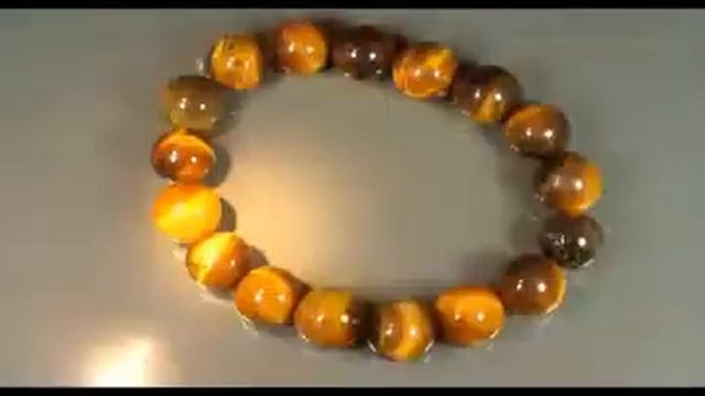 Серебряный браслет с тигриным глазом (Природным) - 20307 смотреть онлайн